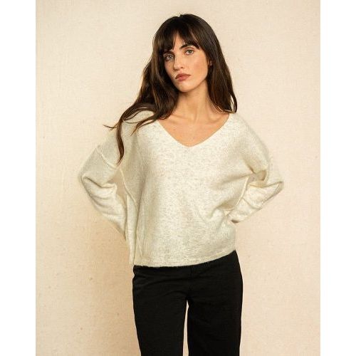 Grace & Mila V NECK TRUI Ecru Grace & Mila V NECK TRUI Ecru