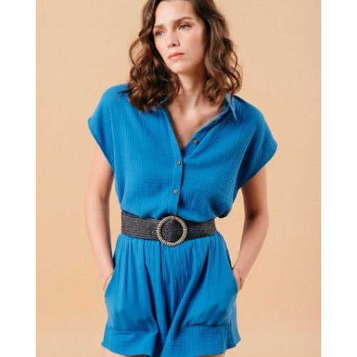 Grace & Mila blouse Blue  (Metisse - ) - Hype Fashion (Schoten)