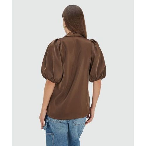 JOSH V blouse Brown  (Sylvia - ) - Hype Fashion (Schoten)