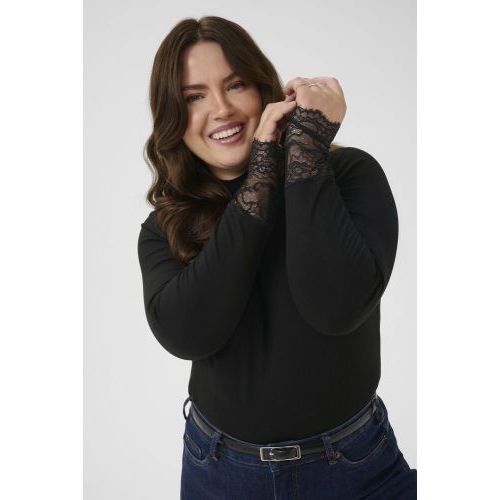 Kaffe curve rolkraag trui Black